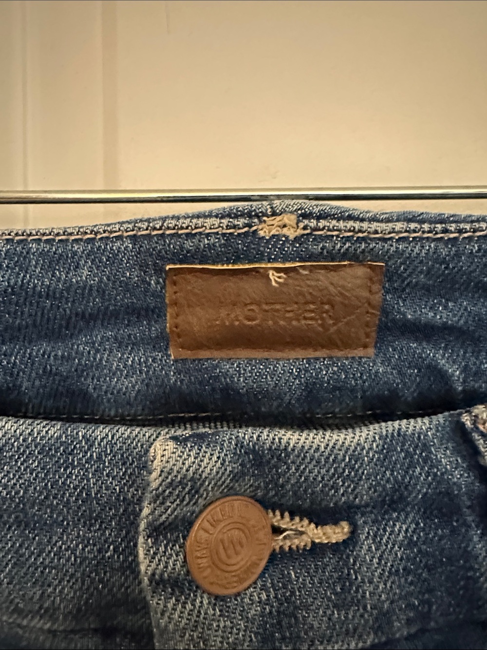 MOTHER The Roller Fray Wide Leg Jeans – Work Hard Play Hard – Size 25 - Picture 3 of 10